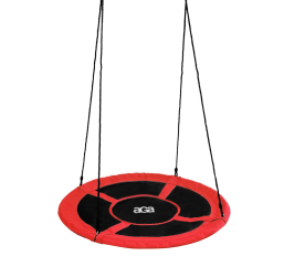 Aga Závesný hojdací kruh 120 cm Červený