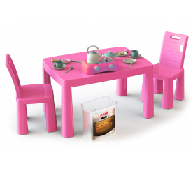 Doloni Dětský jídelní set Růžový + příslušenství