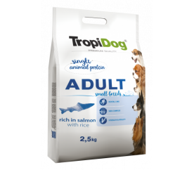 TropiDog Premium Adult S losos s rýží 2,5kg