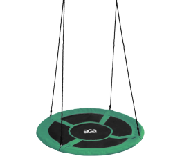 Aga Závesný hojdací kruh 110 cm Tmavo zelený