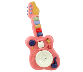 Aga4Kids Detská interaktívna gitara Ružová