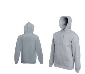 Fruit Of The Loom HOODED SWEAT Heather Grey