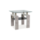 Signal Konferenčný stôl LISA 60x60 cm s efektom betónu Šedý/Sklo