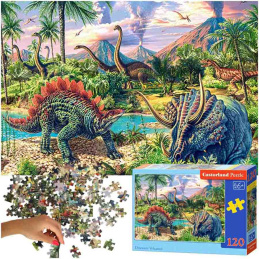 CASTORLAND Puzzle 120 dielikov Dinosauři pri sopkách - Dinosaury u sopiek