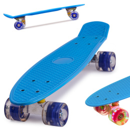 Aga Frisbee skateboard LED kolieska modrá