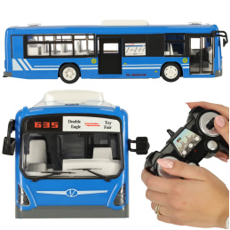 Aga RC autobus s otváracími dverami 32cm modrý