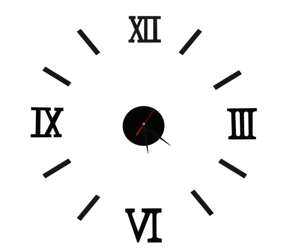 Aga Nástenné hodiny čierne rímske číslice