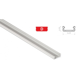 Hliníkový profil pre LED pásky D mini povrchový 1m BIELÝ