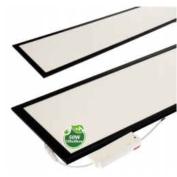 LED panel povrchový - 30x120 - 50W - čierny - neutrálny biely