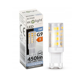 LED žiarovka - G9 - 5W - studená biela
