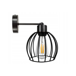 Nástenná lampa - nástenné svietidlo - E27 - KULA - čierna