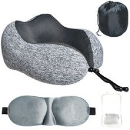 Cestovná sada 3D maska na spanie šedá ISO