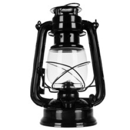 Petrolejová lampa 24 cm Čierna