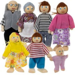 Sada bábik rodina 7 ks Kruzzel 19764