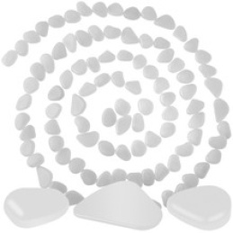 Svietiace kamene - sada 100 ks biele