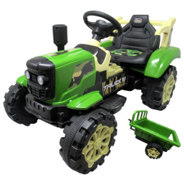 R-Sport Elektrický traktor s prívesom C2 Zelený