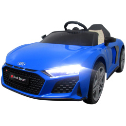 AUDI R8 Sport BLUE Auto na batérie EVA Kožené diaľkové ovládanie