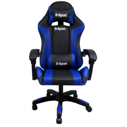 R-Sport Herná stolička K3 + masážne zariadenie Modro-čierna