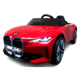 BMW i4 Czerwony  Auto na akumulator EVA Skóra pilot