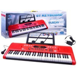 Varhany s mikrofónom 61 kláves IN0132 Červená