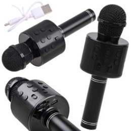 Bezdrôtový karaoke mikrofón IN0136 - Čierny