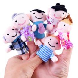 Prstové bábiky Rodina 6ks ZA3970