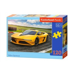 CASTORLAND Puzzle 120 dielikov - Žltý športový automobil