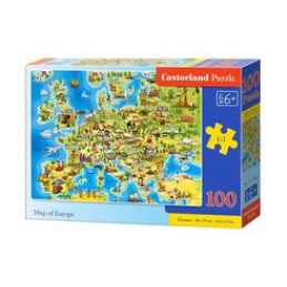 CASTORLAND Puzzle 100 dielikov - Mapa Európy