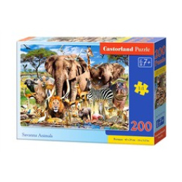 CASTORLAND Puzzle 200 dielikov - Savana Zvieratá