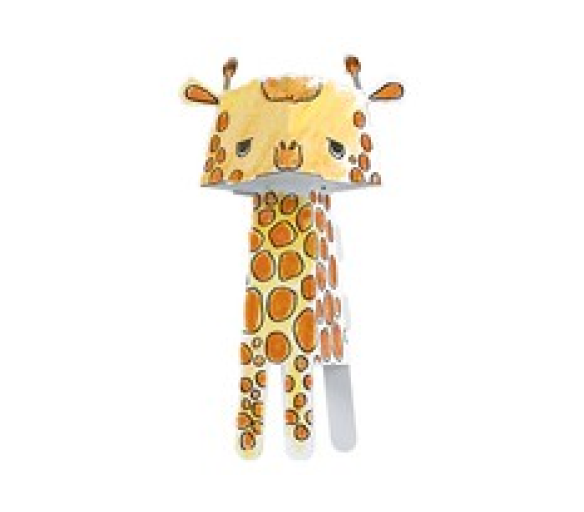  3D Omaľovánky Žirafa 3+
