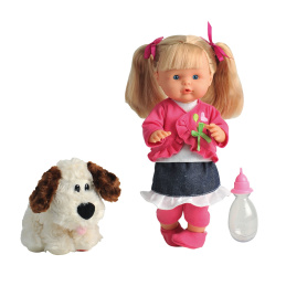 Bábika Nena hovoriaca 36 cm s psíkom