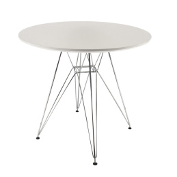 Aga Jedálenský okrúhly stôl 80 cm Biely