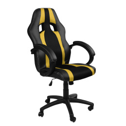 Aga Herná stolička MR2060 Čierno - Žltá