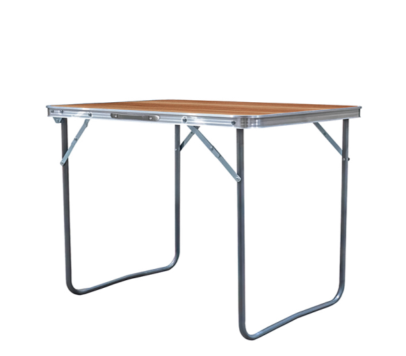 Aga Skladací kempingový stolík 80x60x70 cm Hnedý